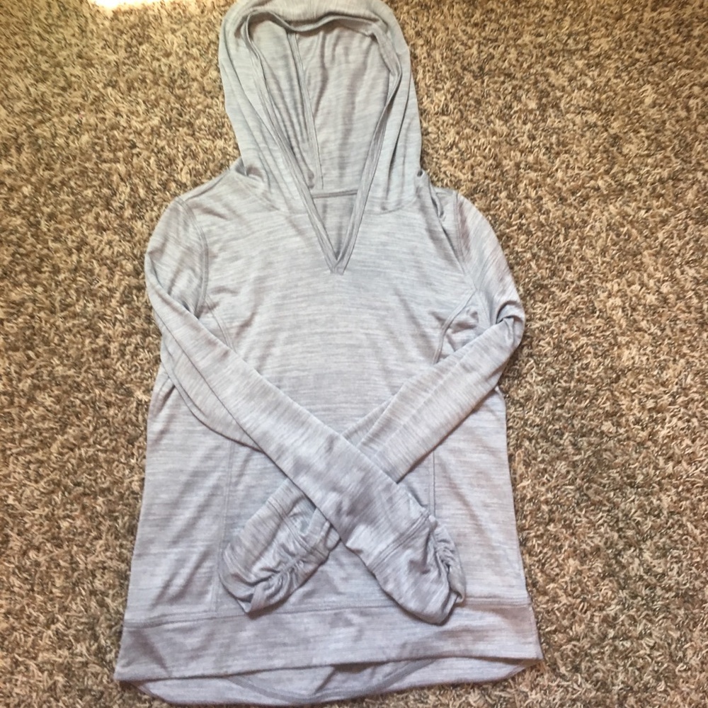 Gray athletic hoodie