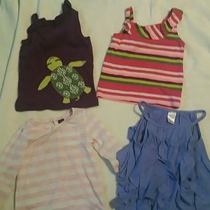 4 shirts toddler girl 2t gap, gymboree & crazy 8