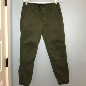 american eagle hunter green joggers