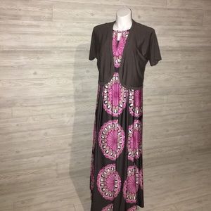 Maxi dress sz 1X, shrug sz 0X both made by INC.