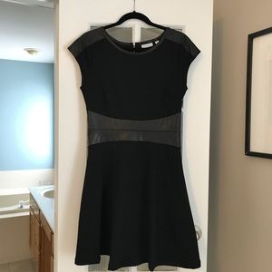 New York & Company Dress with Faux Leather Accents