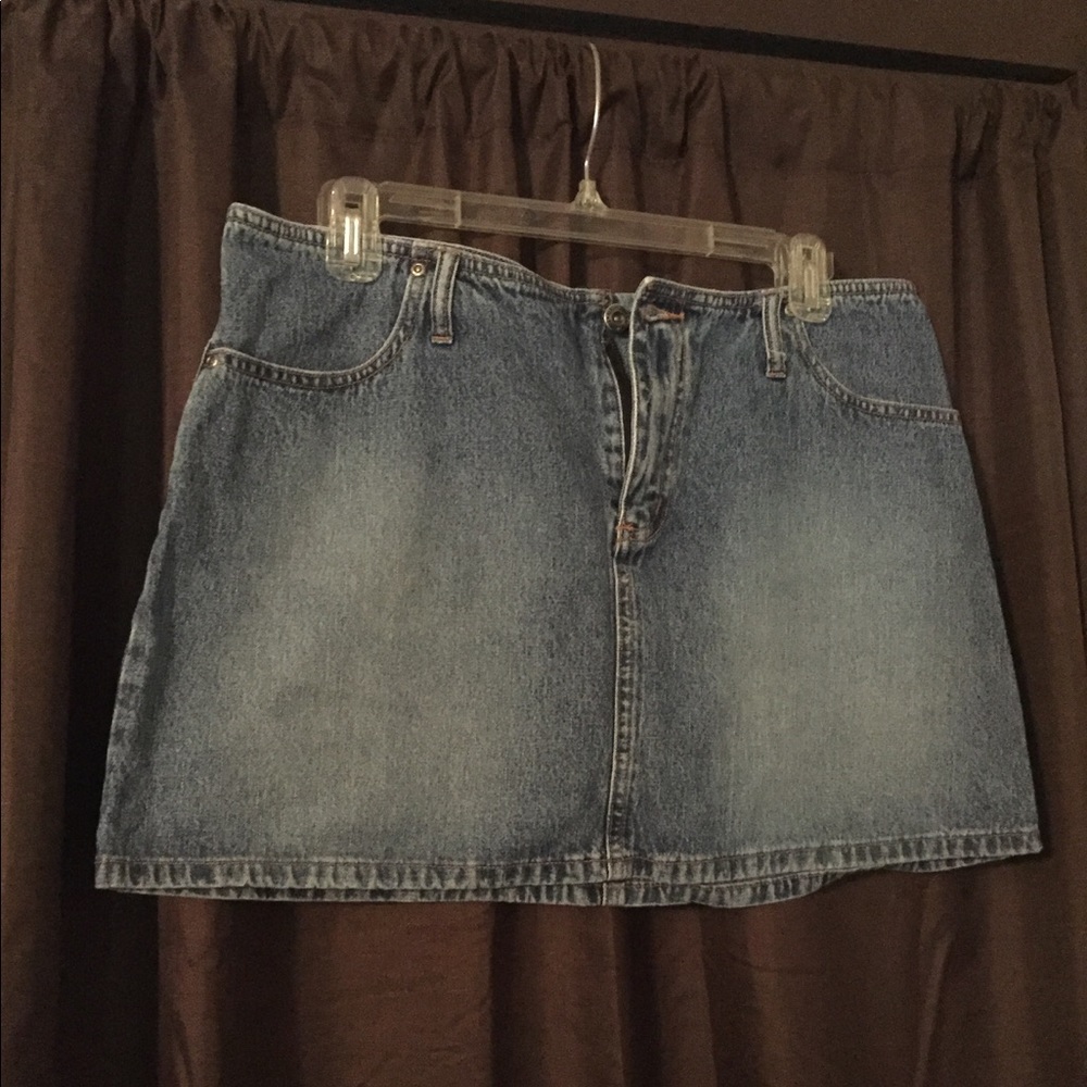 Denim mini skirt