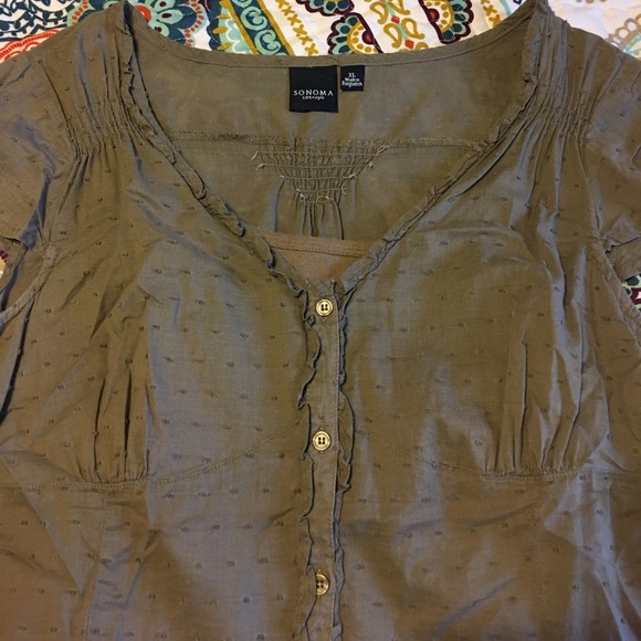 Brown Button Down - Picture 2 of 4