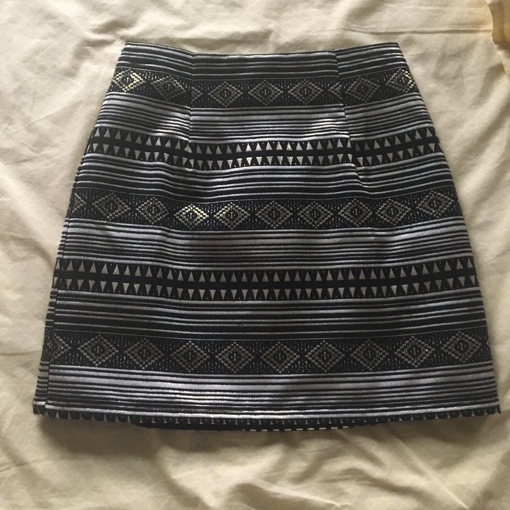 Black & Gold Pencil Skirt