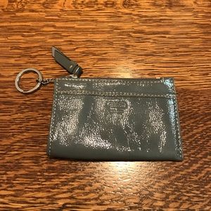 Coach key pouch wallet in gray