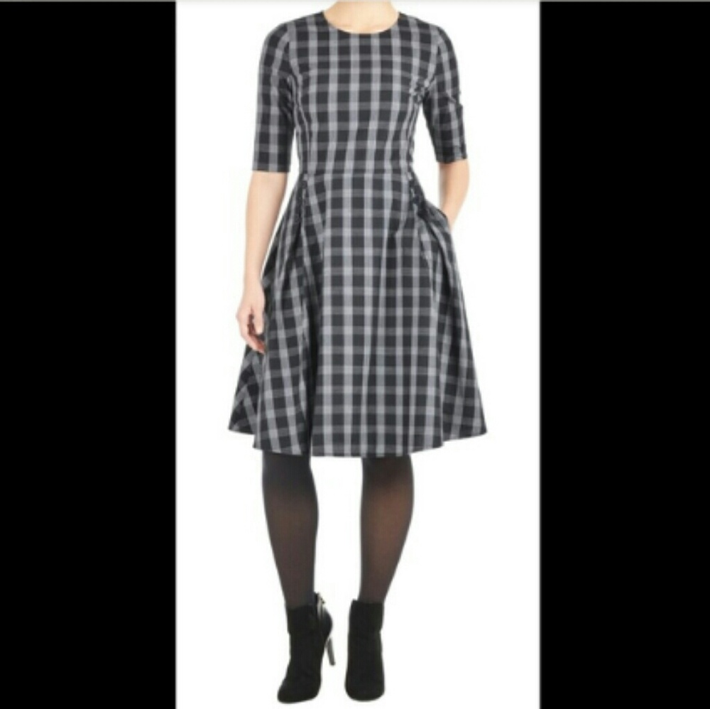 Eshakti plaid dress