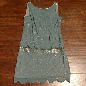 Sky Blue with Silver Embellishments