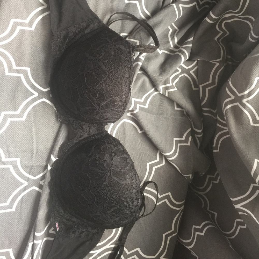 VS PINK DATE PUSH UP BRA Black 34DD