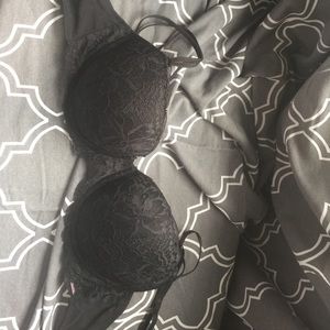 VS PINK DATE PUSH UP BRA Black 34DD