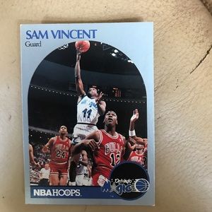 NBA hoops Sam Vincent Card w Micheal Jordan #12