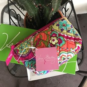 NWT Vera Bradley PINK SWIRLS Quilted Cosmetic Bag