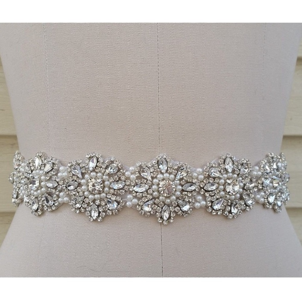 Beautiful wedding dress sash