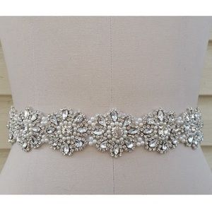 Beautiful wedding dress sash