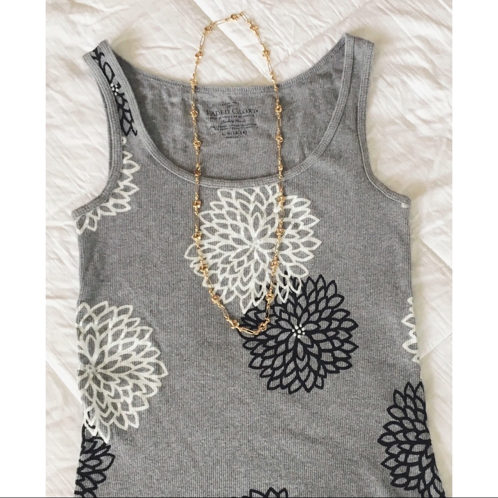 Faded Glory | Ribbed Floral Tank