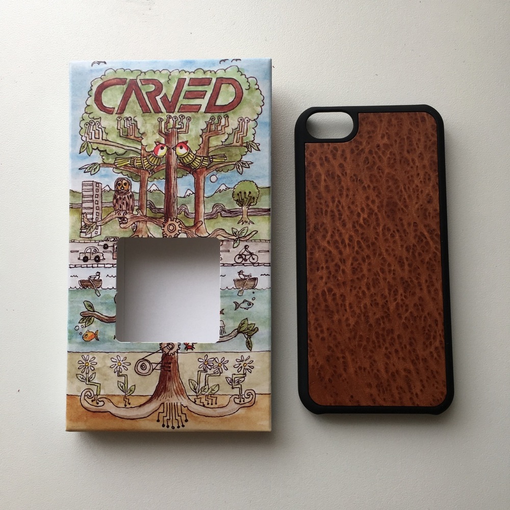 Carved Redwood Burl Real Wood iPhone 5C Slim Case