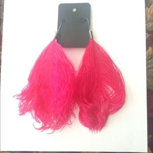 Ostrich feather earrings