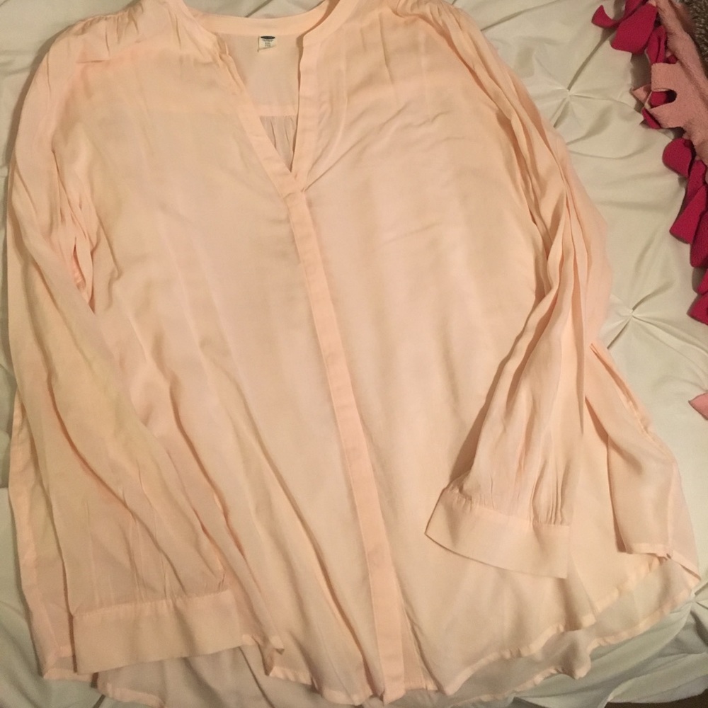 Pale Pink Long Sleeve Blouse