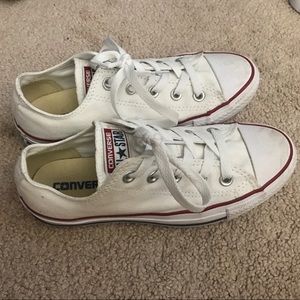 White Low Top Converse Size Woman's 6