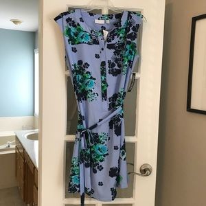 New York & Company Belted Floral Dress