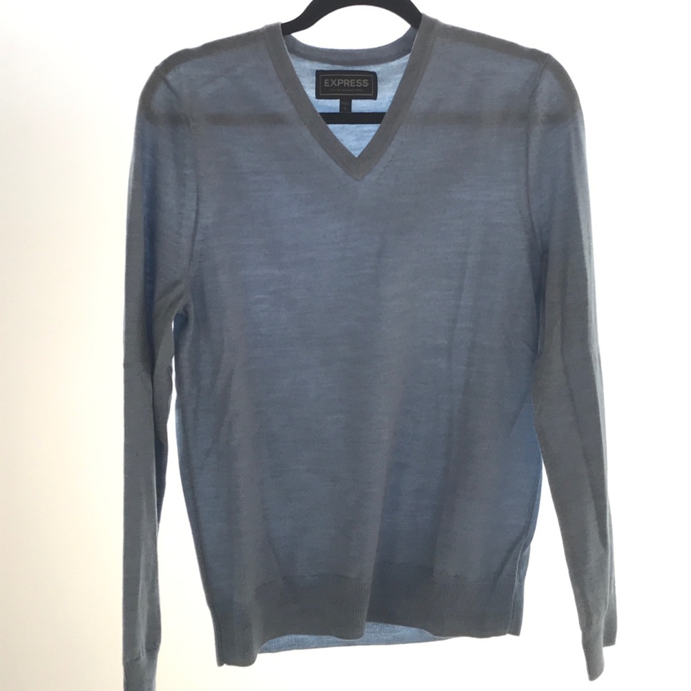 EXPRESS Men's Italian Merino Wool Sweater -Blue. S
