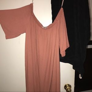 Off shoulder midi dress