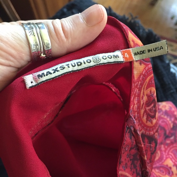 Red Paisley Spaghetti Dress ❤️ - Picture 6 of 8