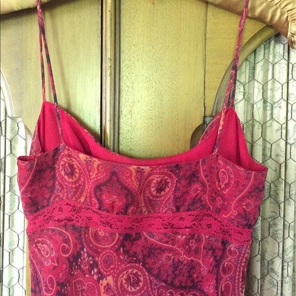 Red Paisley Spaghetti Dress ❤️ - Picture 7 of 8