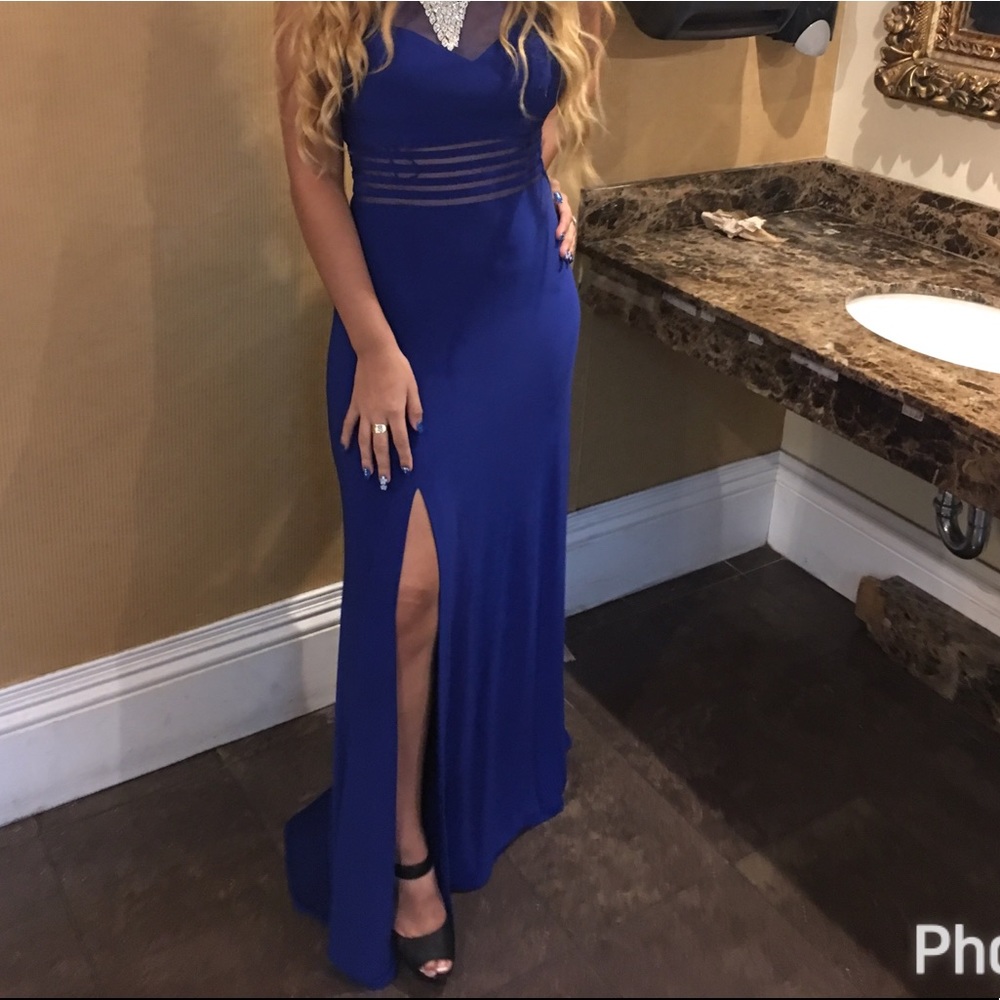 Blue prom dress
