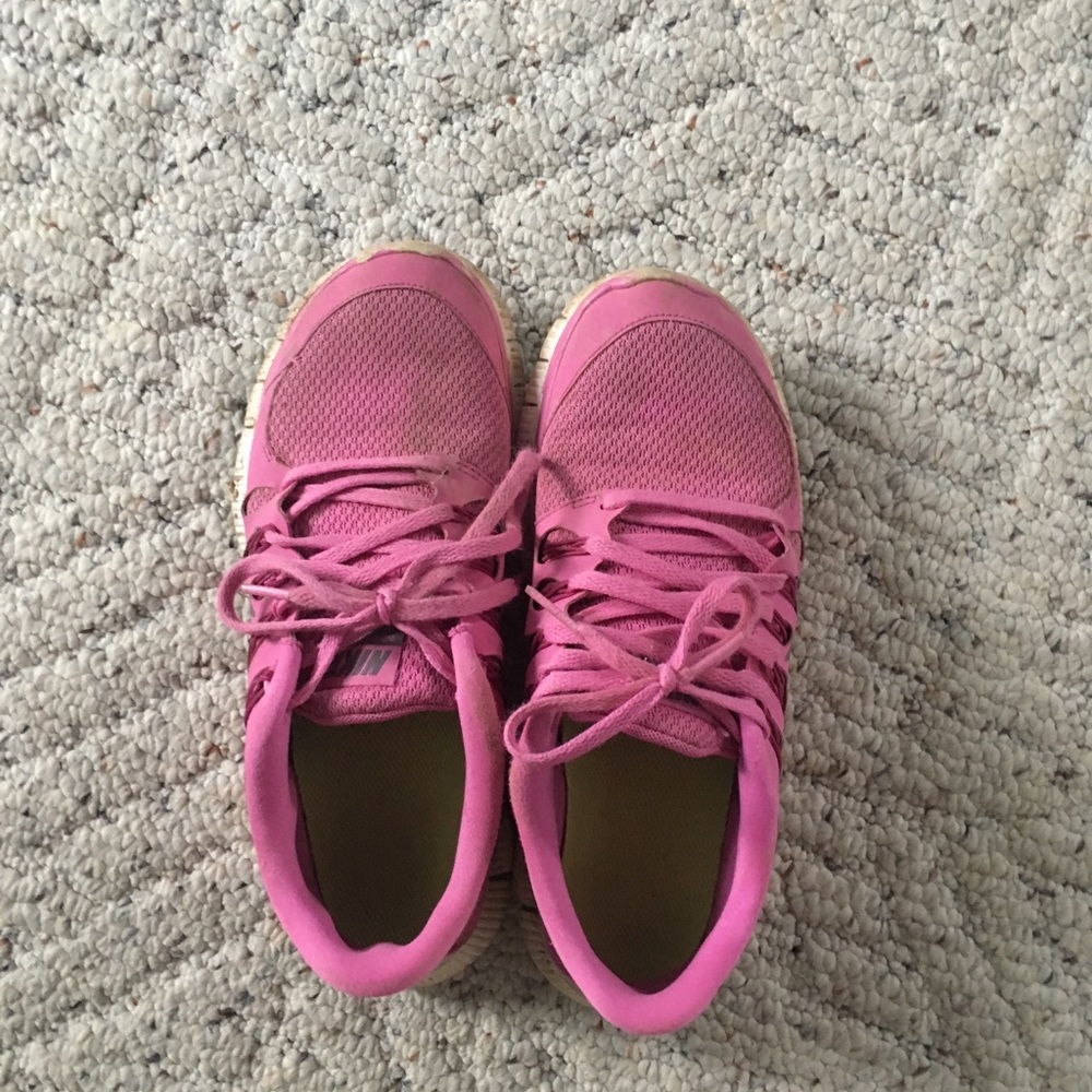 Pink Nike Free Runs