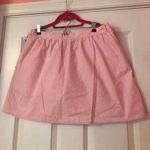 Lilly Pulitzer pink seersucker mini skirt