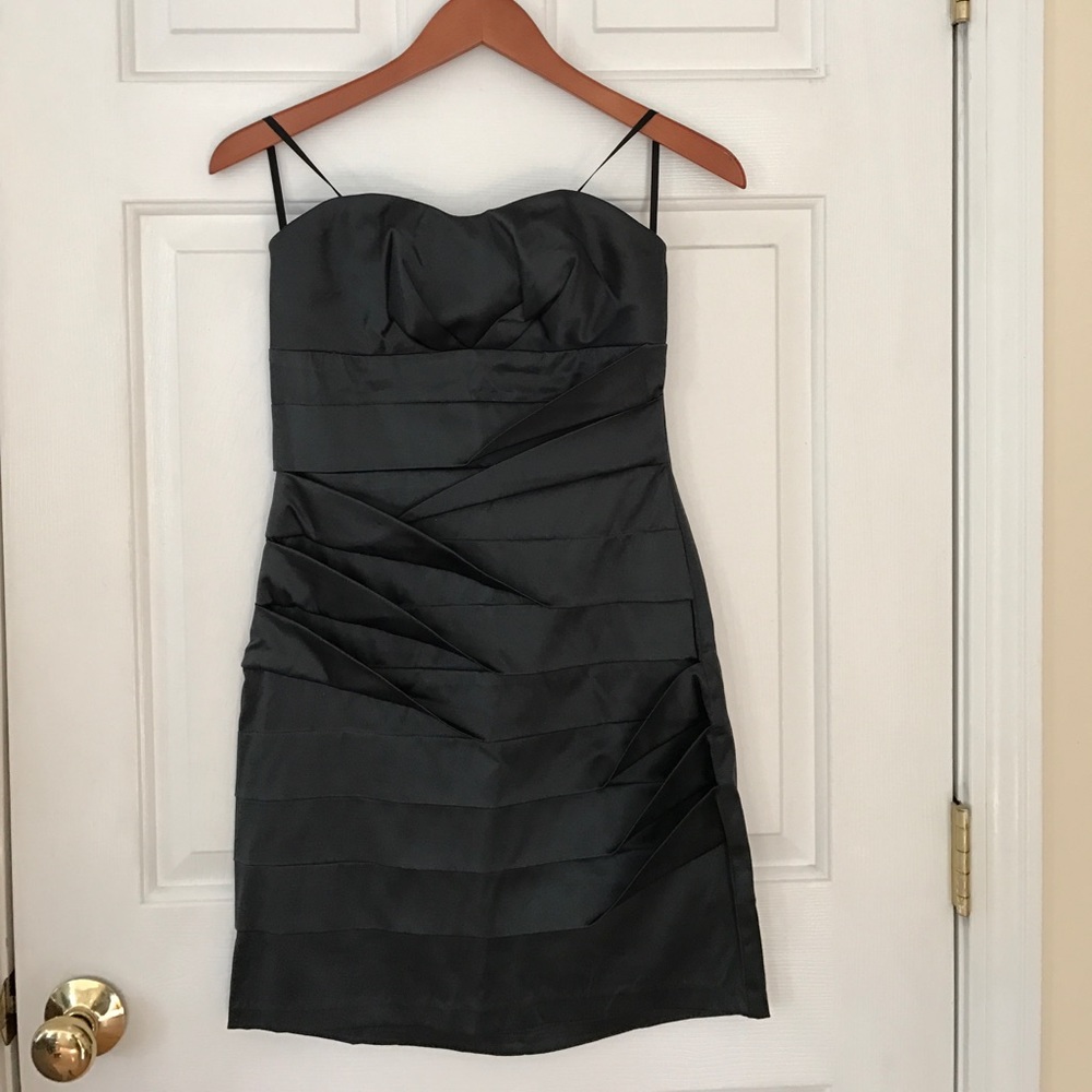 Grey Strapless Dress