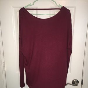 Slouchy maroon top