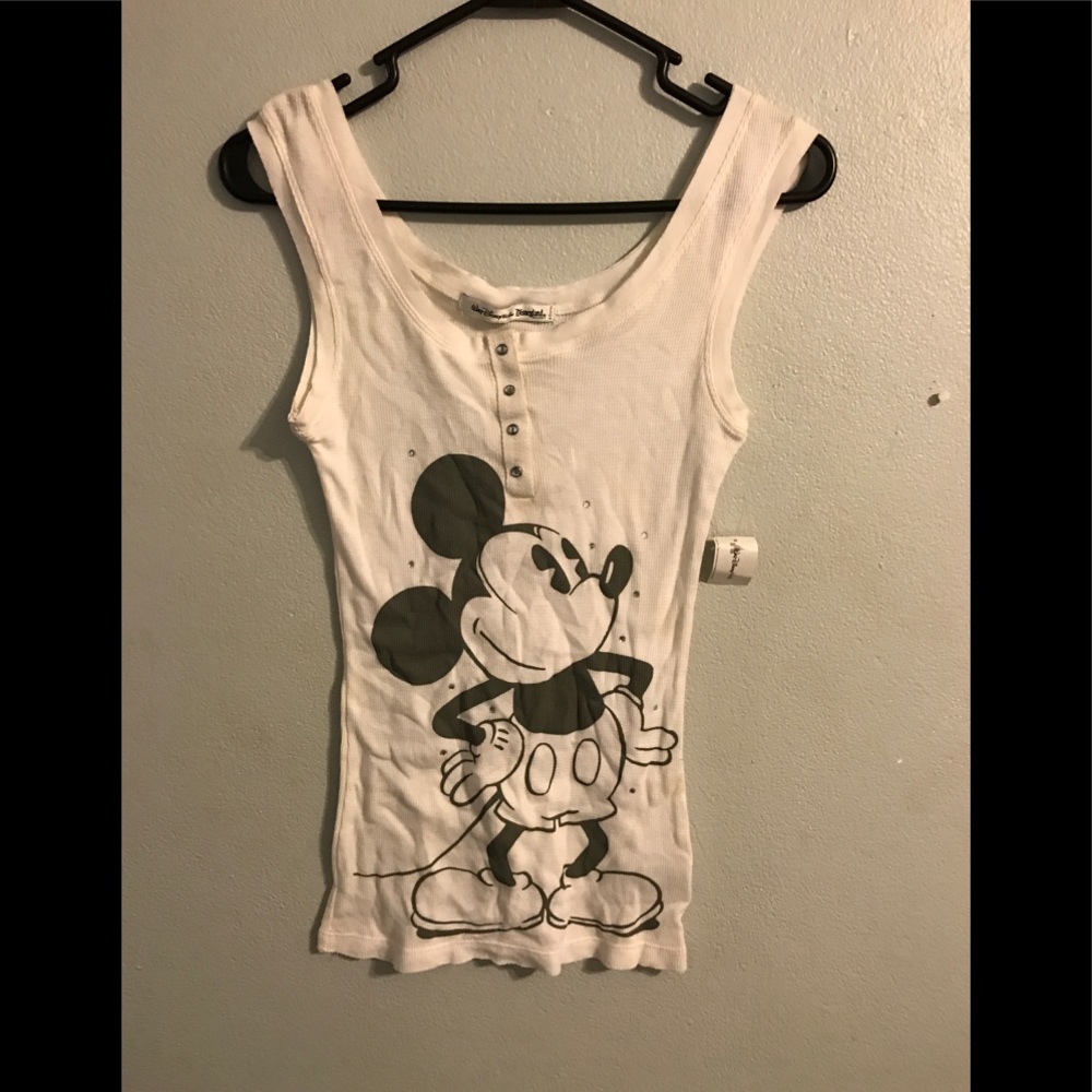 Mickey Mouse white tank