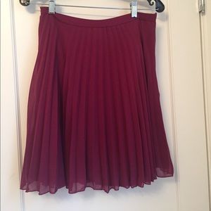 Asos Maroon pleated skirt
