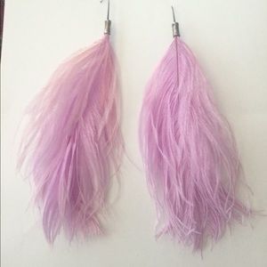 REAL ostrich earrings