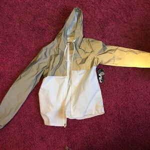 Brand new white windbreaker