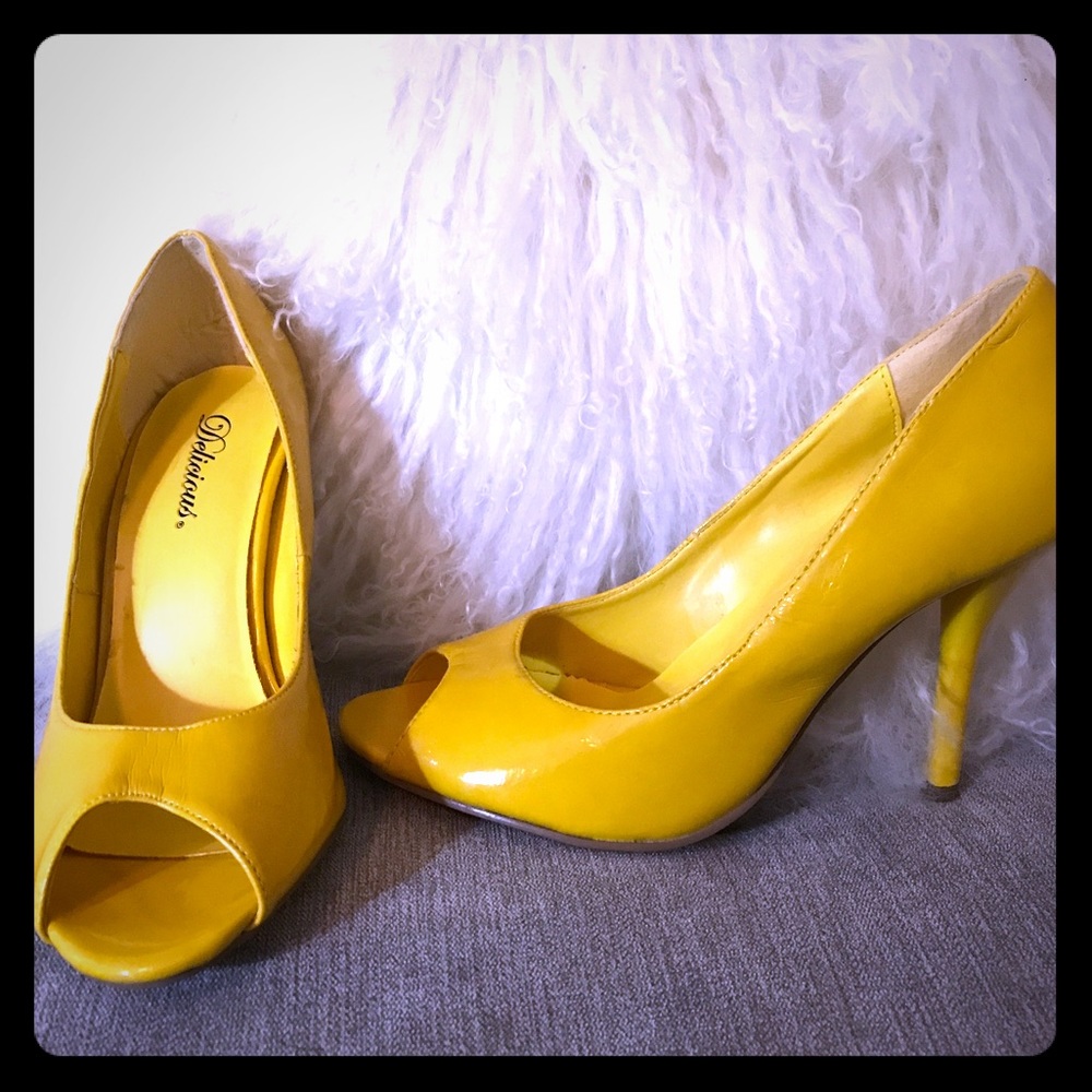 Canary Yellow heels