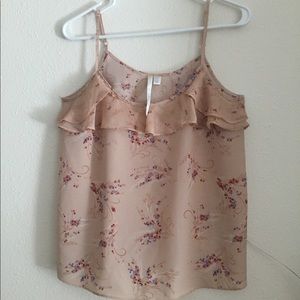Tan/floral camisole size S