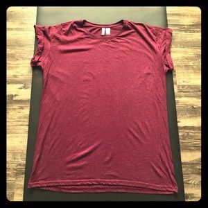 Burgundy T-shirt dress