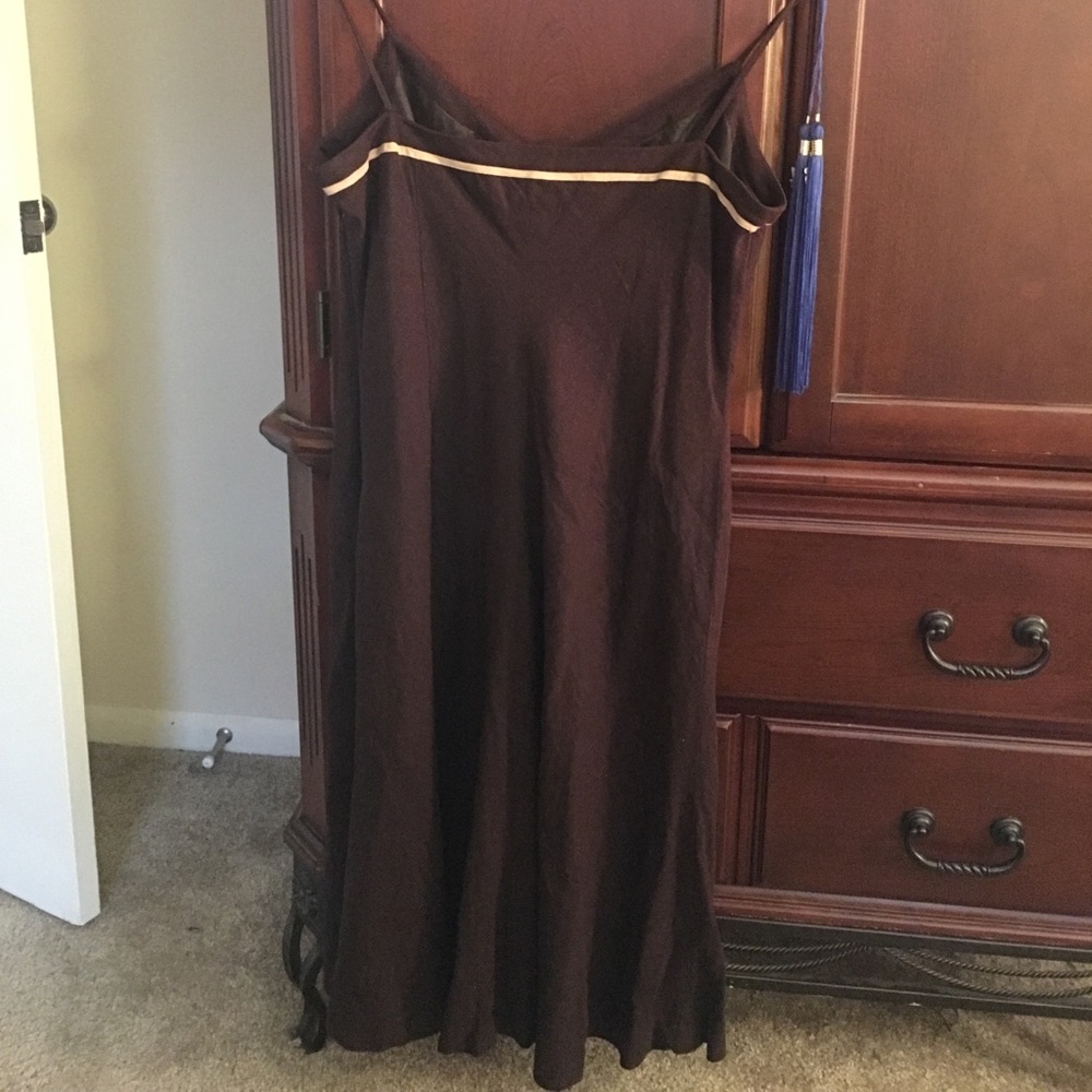 🔴 Spaghetti strap brown dress - Picture 2 of 3