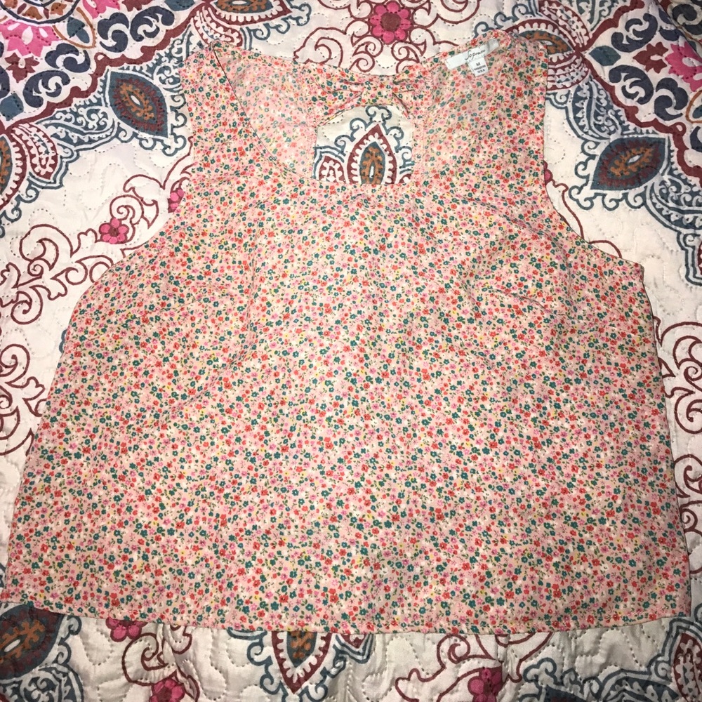 Floral Open Back Crop Top