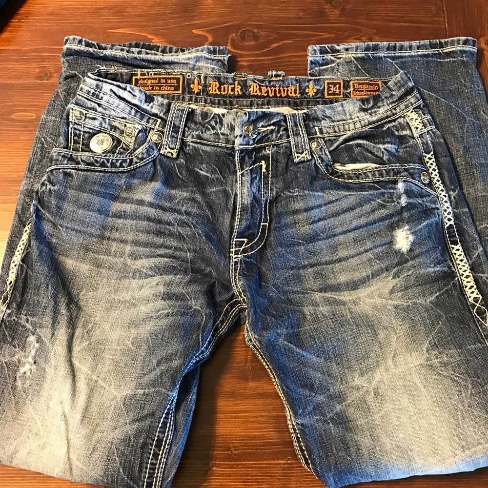 34w rock revival jeans