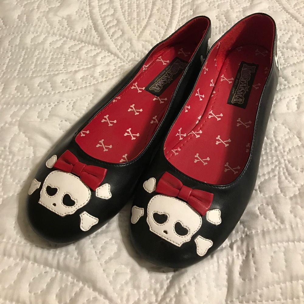 Rockabilly Skulls Oh my Darling Pin up skull shoes