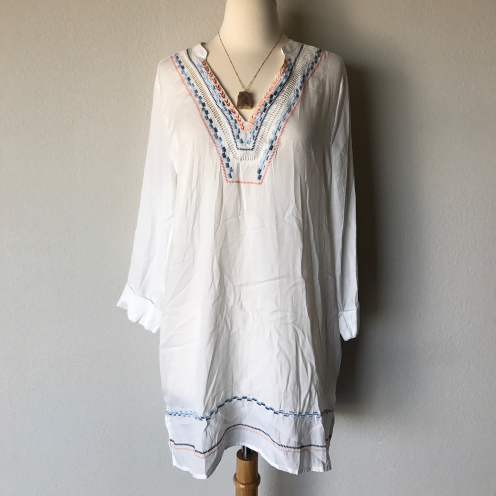 Dolan Embroidered Tunic Dress
