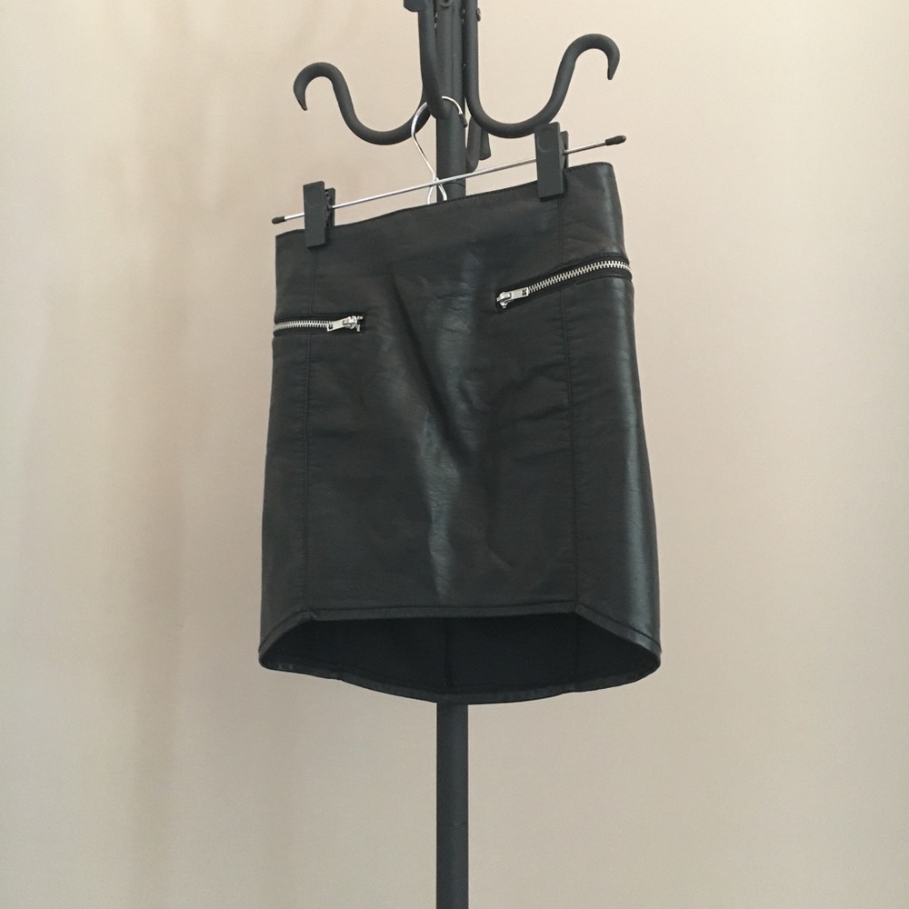 Vegan friendly leather skirt