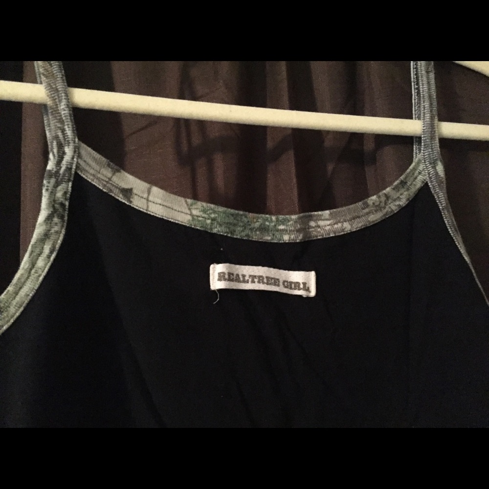 Realtree Girl black tank with camp trim