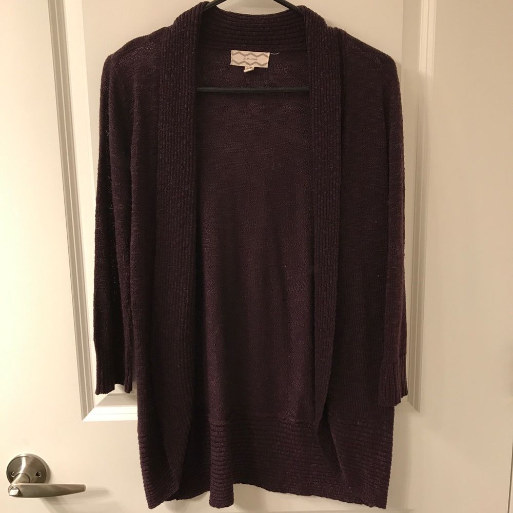 Purple cardigan