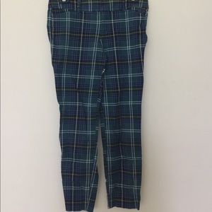 Green plaid pants