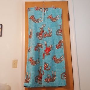 Sock Monkey Fleece Pajama Bottoms