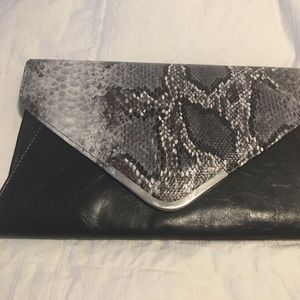 Black and white clutch